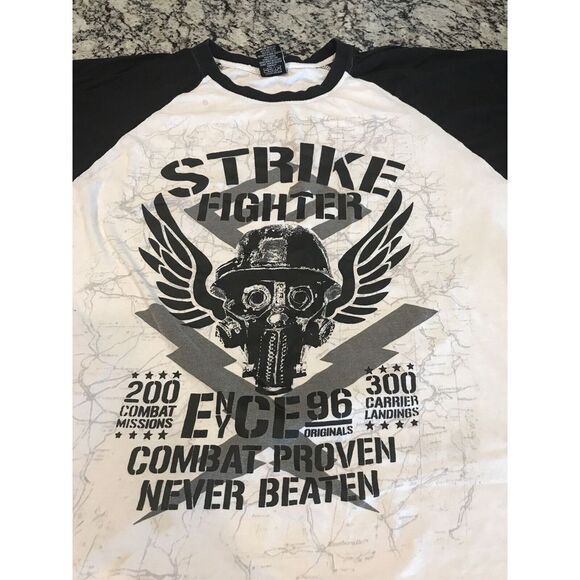 Other - Strike Fighter‎ Combat Proven Never Beaten T-shirt 4x Vintage!! Velvet Print